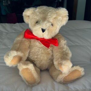 Authentic Vermont Teddy Bear with Red Bow